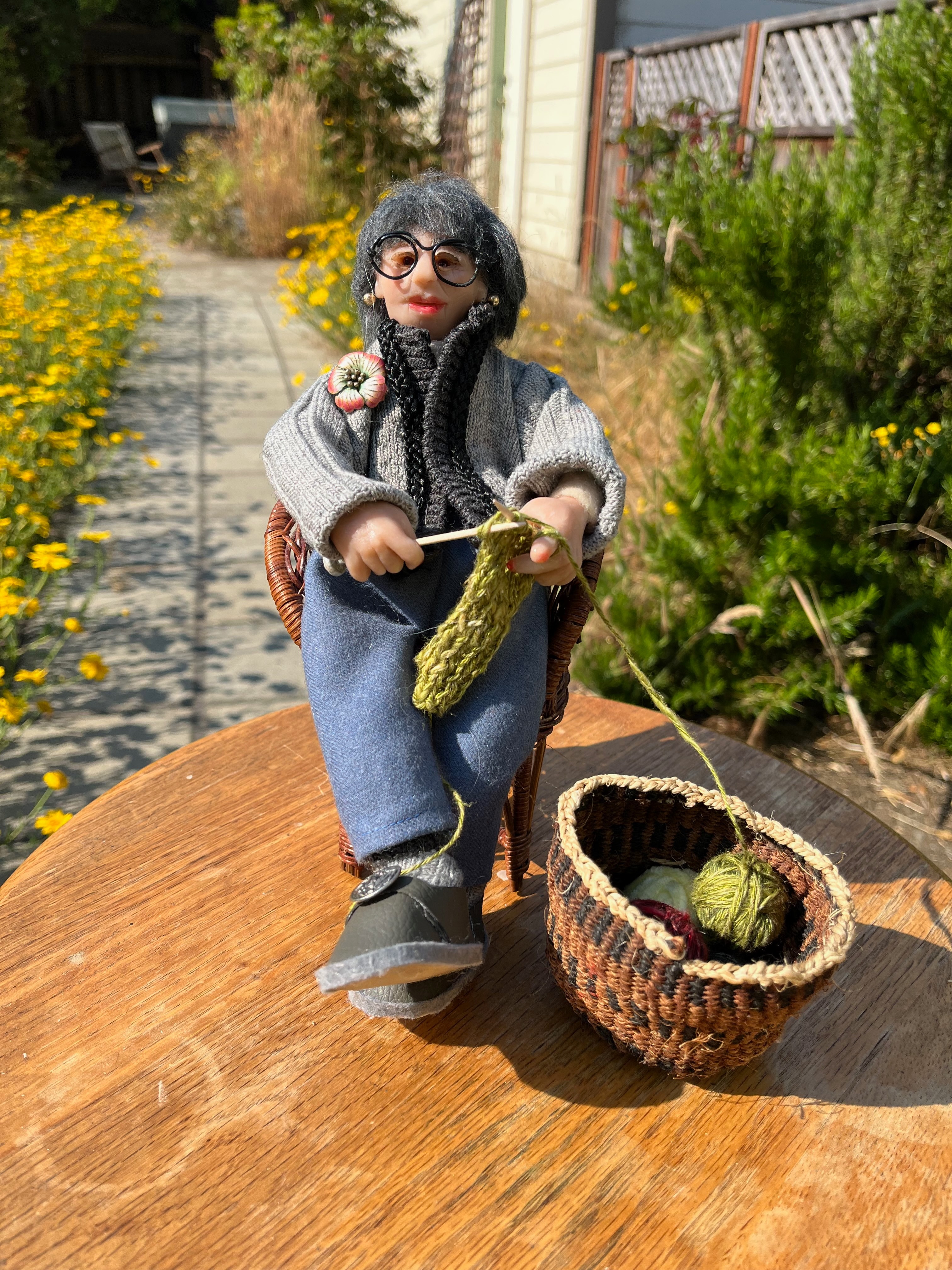 Knitting Enthusiast Doll